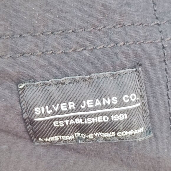 Silver Jeans Ashton cargo short men's size 34 black lot pockets - Picture 4 of 12